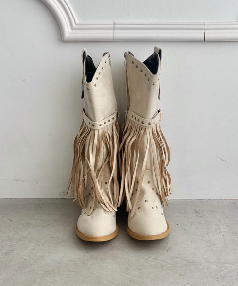 フリンジウエスタンブーツ | SL3256080 | アイボリー