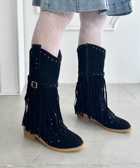 フリンジウエスタンブーツ | SL3256080 | ブラック