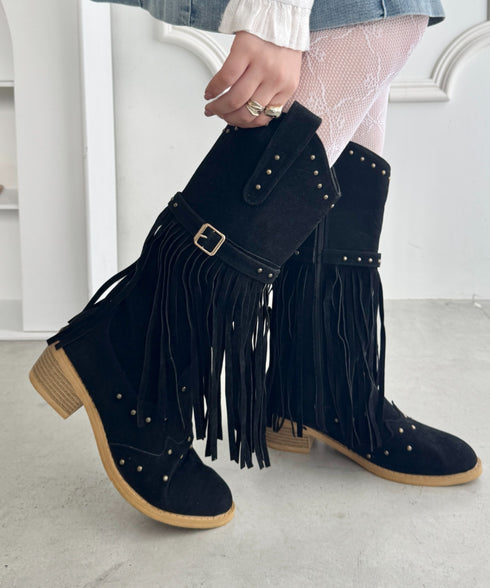 フリンジウエスタンブーツ | SL3256080 | ブラック