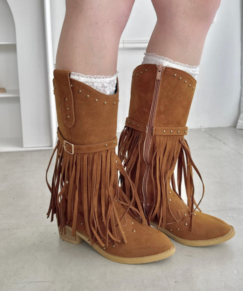 フリンジウエスタンブーツ | SL3256080 | ブラウン