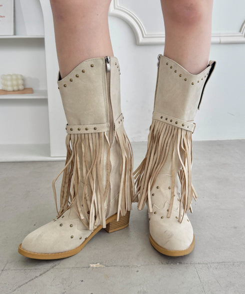 フリンジウエスタンブーツ | SL3256080 | アイボリー