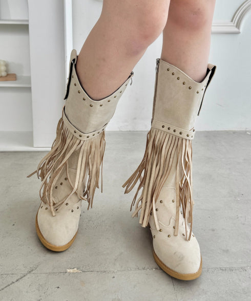 フリンジウエスタンブーツ | SL3256080 | アイボリー