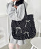 【リボン取り外し可能】ドットフリルトートバッグ | SL1256079 | ブラック