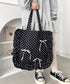 【リボン取り外し可能】ドットフリルトートバッグ | SL1256079 | ブラック