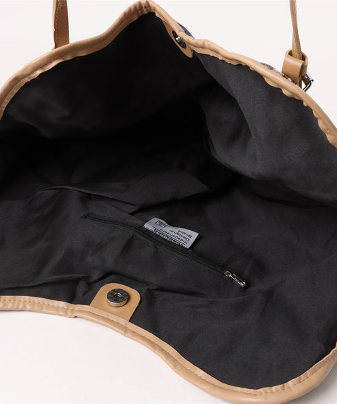 ロングハンドルチェックショルダーバッグ | SL1256082 | ネイビー