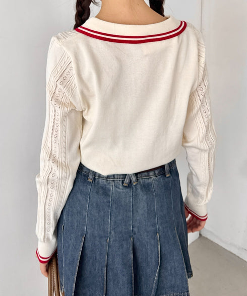 ライン長袖ポロシャツ | SL2253026 | アイボリー