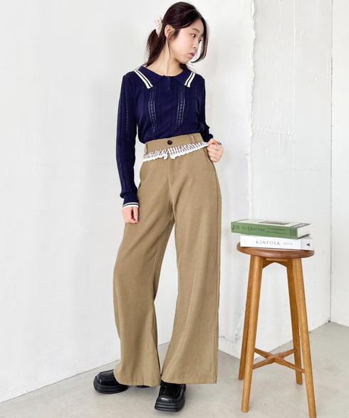 ライン長袖ポロシャツ | SL2253026 | ネイビー