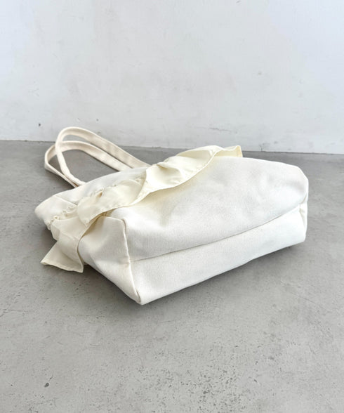 ジップ開閉フリルトートバッグ | LO1256038 | アイボリー