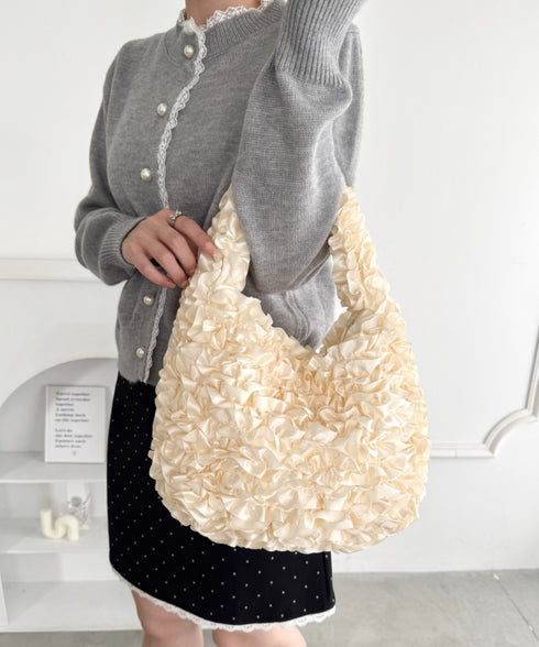 サテンフリルバッグ | LO1256040 | ホワイト