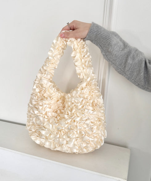 サテンフリルバッグ | LO1256040 | ホワイト