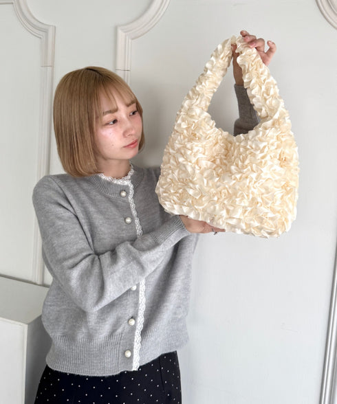 サテンフリルバッグ | LO1256040 | ホワイト