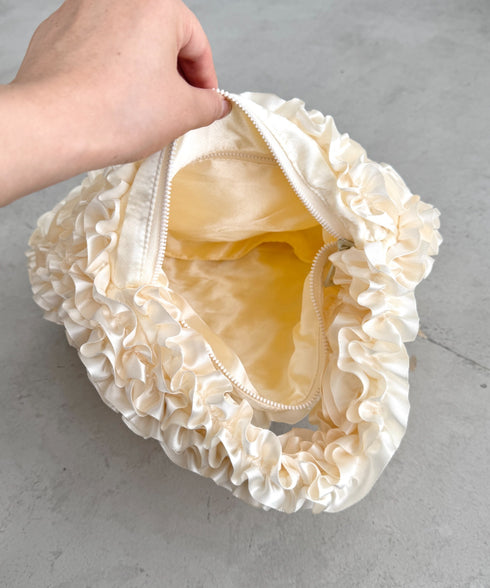 サテンフリルバッグ | LO1256040 | ホワイト