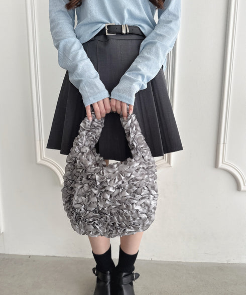 サテンフリルバッグ | LO1256040 | グレー