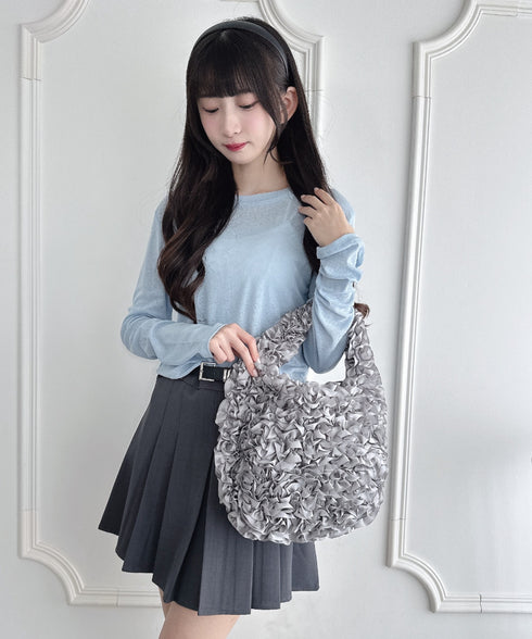 サテンフリルバッグ | LO1256040 | グレー