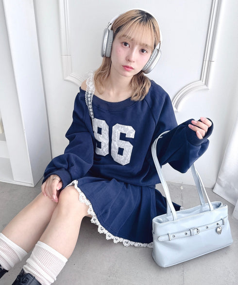 【上下2点セット】レースナンバリングスウェットセットアップ | LO2256041 | ネイビー