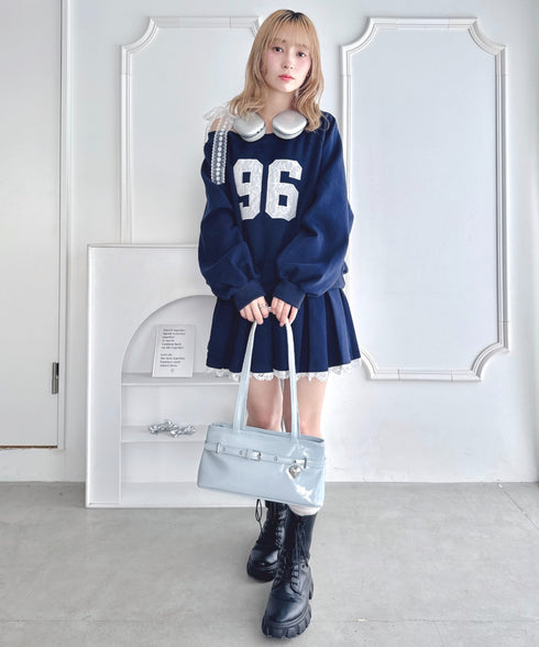 【上下2点セット】レースナンバリングスウェットセットアップ | LO2256041 | ネイビー