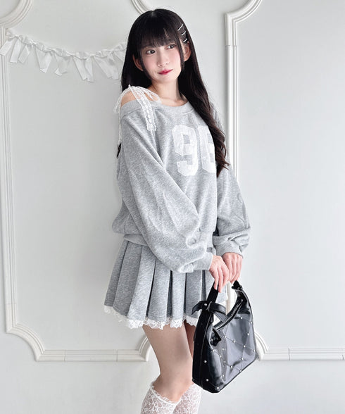 【上下2点セット】レースナンバリングスウェットセットアップ | LO2256041 | グレー