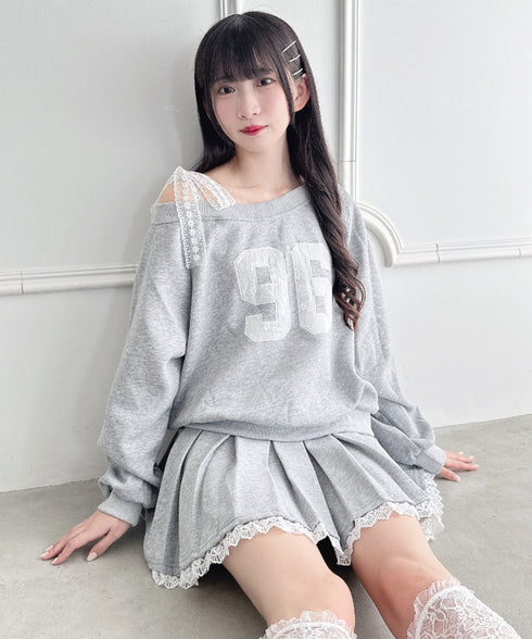【上下2点セット】レースナンバリングスウェットセットアップ | LO2256041 | グレー