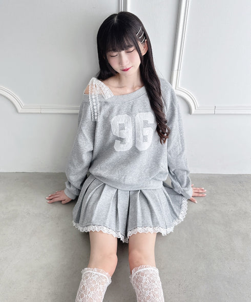 【上下2点セット】レースナンバリングスウェットセットアップ | LO2256041 | グレー