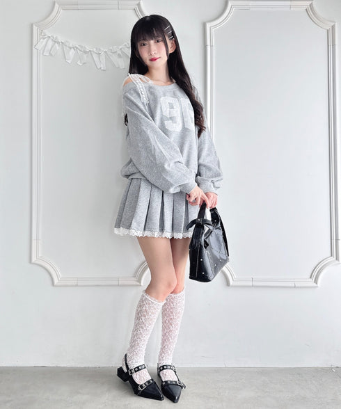 【上下2点セット】レースナンバリングスウェットセットアップ | LO2256041 | グレー