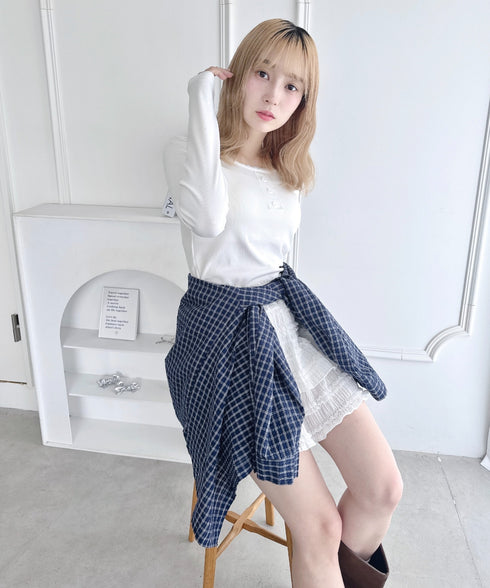 フーディーチェックシャツ | LO2253020 | ネイビー