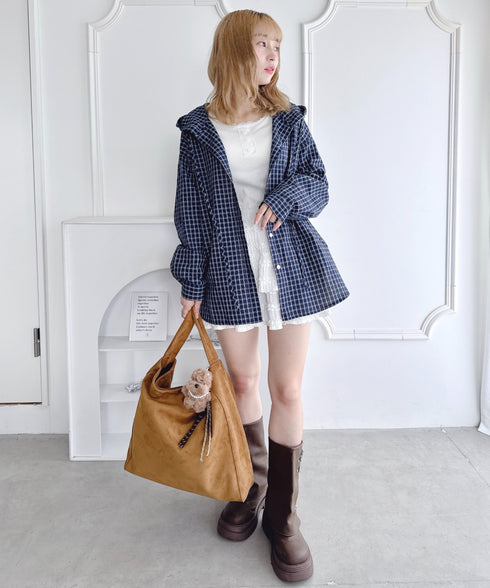 フーディーチェックシャツ | LO2253020 | ネイビー