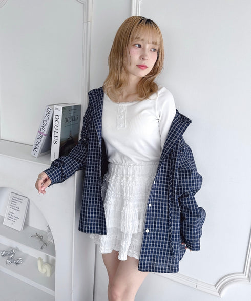 フーディーチェックシャツ | LO2253020 | ネイビー