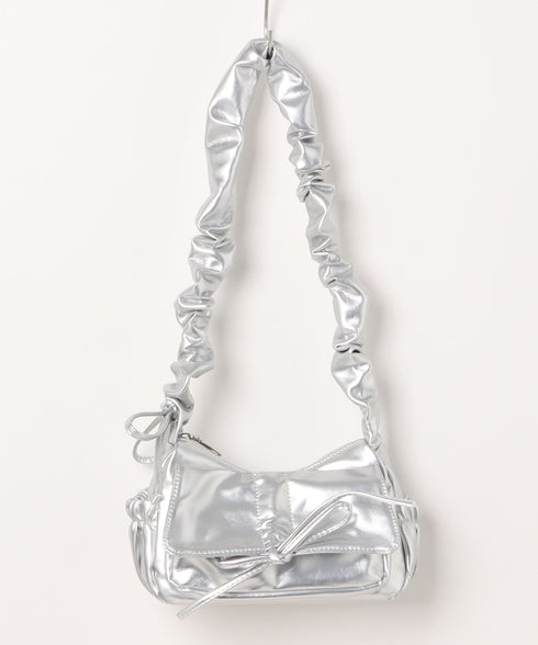 ギャザーショルダーリボンバッグ | WR1253039 | シルバー