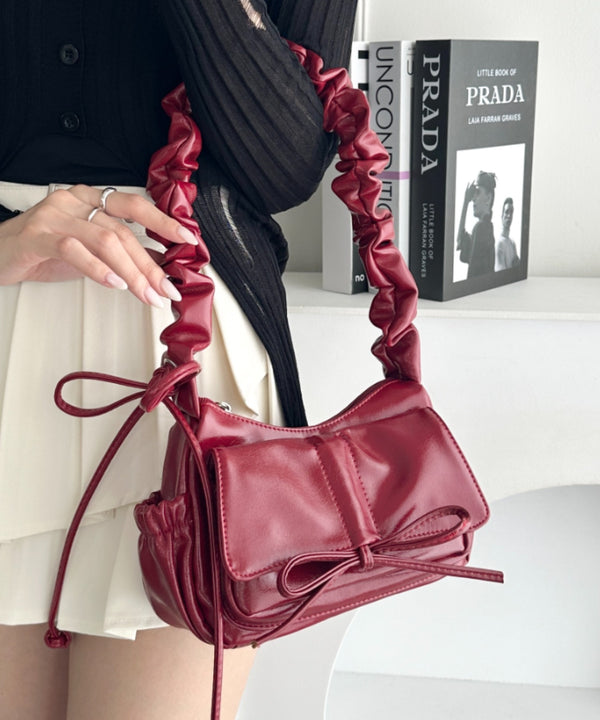 ギャザーショルダーリボンバッグ | WR1253039 | レッド