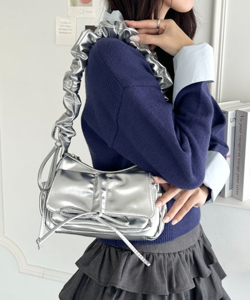 ギャザーショルダーリボンバッグ | WR1253039 | シルバー
