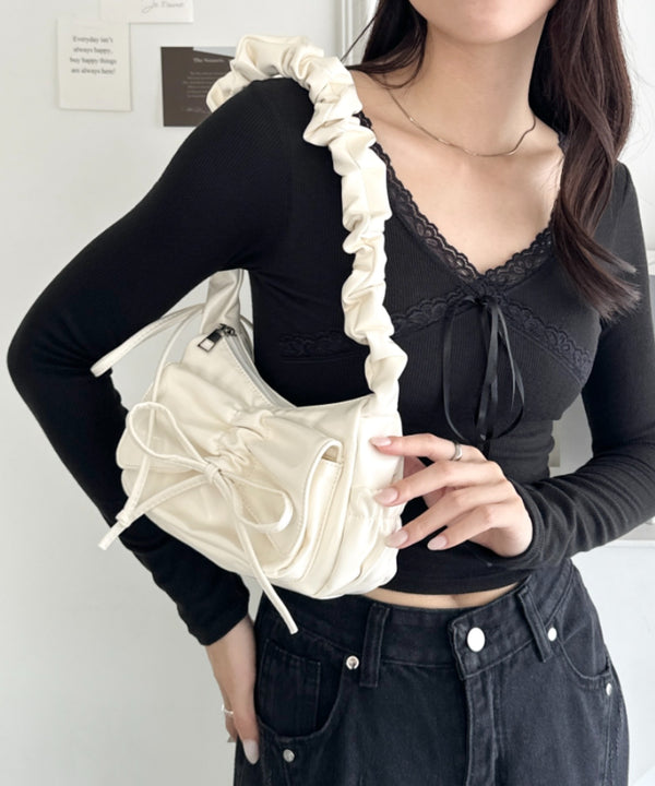 ギャザーショルダーリボンバッグ | WR1253039 | アイボリー
