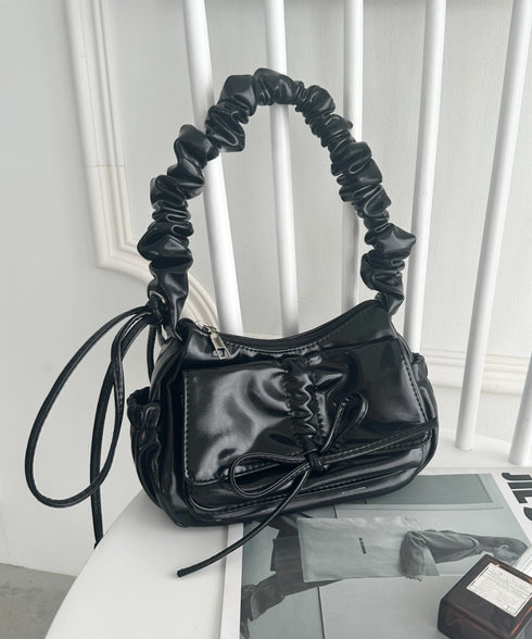 ギャザーショルダーリボンバッグ | WR1253039 | ブラック