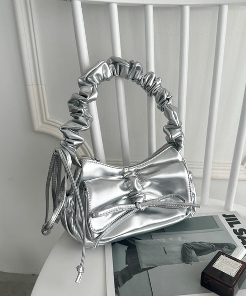 ギャザーショルダーリボンバッグ | WR1253039 | シルバー