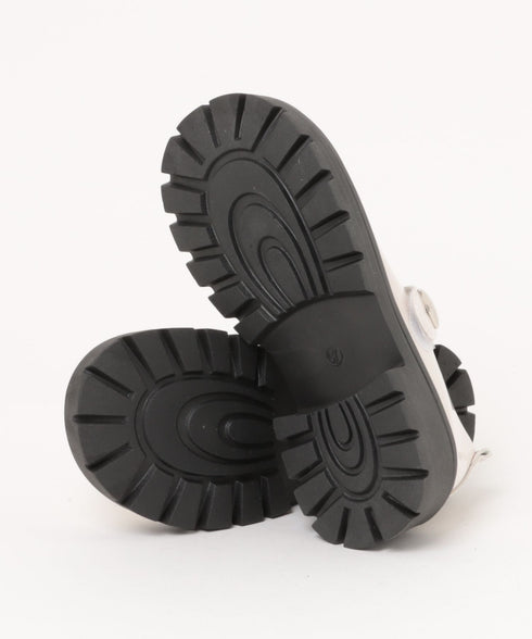 ハートチャーム べルト付き厚底ローファー | WR3253043 | ブラック