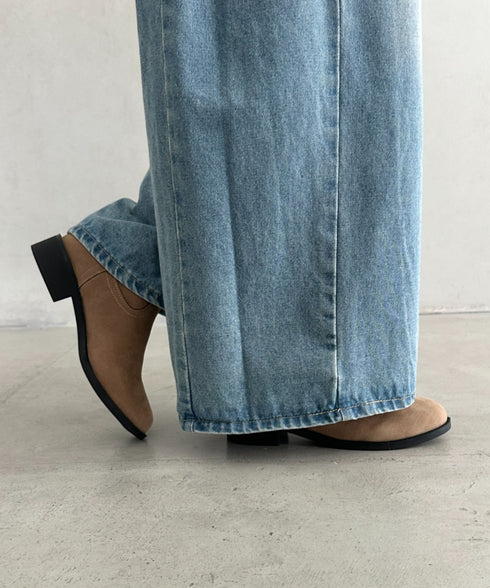 スウェード風ローヒールロングブーツ | MD3253039 | ベージュ