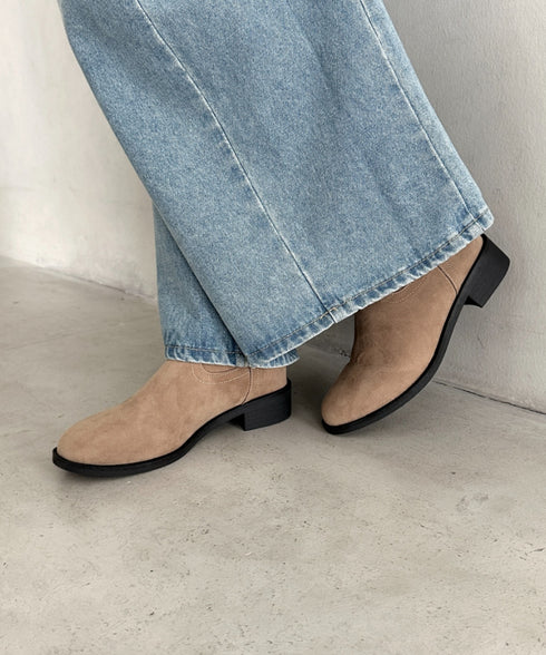 スウェード風ローヒールロングブーツ | MD3253039 | ベージュ