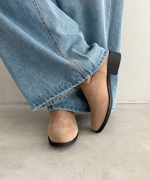 スウェード風ローヒールロングブーツ | MD3253039 | ベージュ