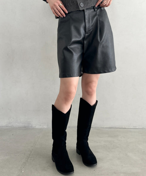 スウェード風ローヒールロングブーツ | MD3253039 | ブラック