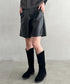 スウェード風ローヒールロングブーツ | MD3253039 | ブラック