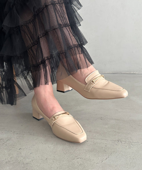 ビッド付きローファーパンプス | MD3253040 | ベージュ