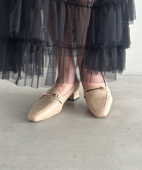 ビッド付きローファーパンプス | MD3253040 | ベージュ