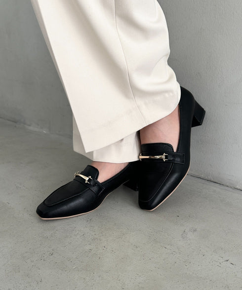 ビッド付きローファーパンプス | MD3253040 | ブラック