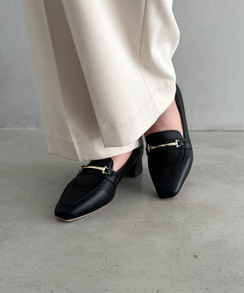 ビッド付きローファーパンプス | MD3253040 | ブラック