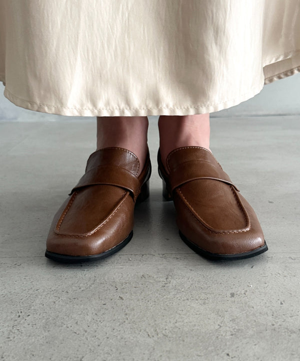 スクエアトゥローファー | MD3253041 | ブラウン