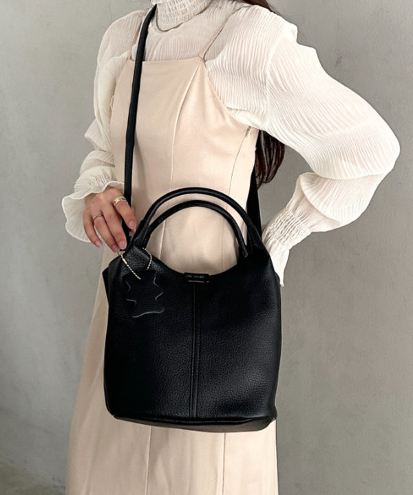 ソフトラウンドハンドバッグ | MD1253042 | ブラック