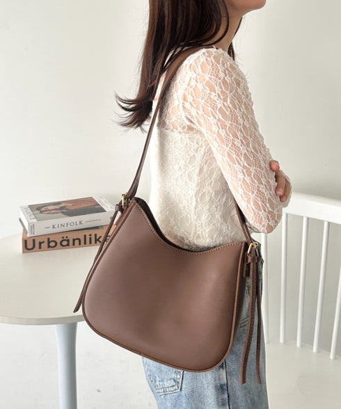 ワンハンドルハーフムーンバッグ | CL1256026 | ブラウン