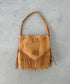 フェイクスエードフリンジ巾着バッグ | CL1256027 | キャメル