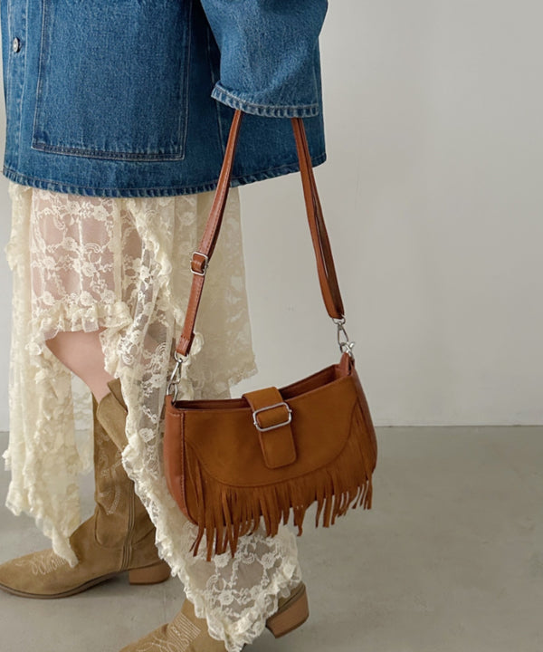 ベルトフリンジショルダーバッグ | CL1256028 | キャメル