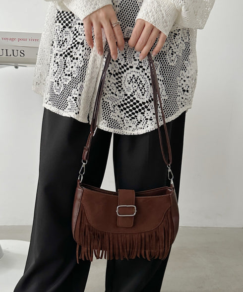 ベルトフリンジショルダーバッグ | CL1256028 | ブラウン