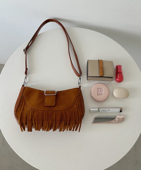 ベルトフリンジショルダーバッグ | CL1256028 | キャメル